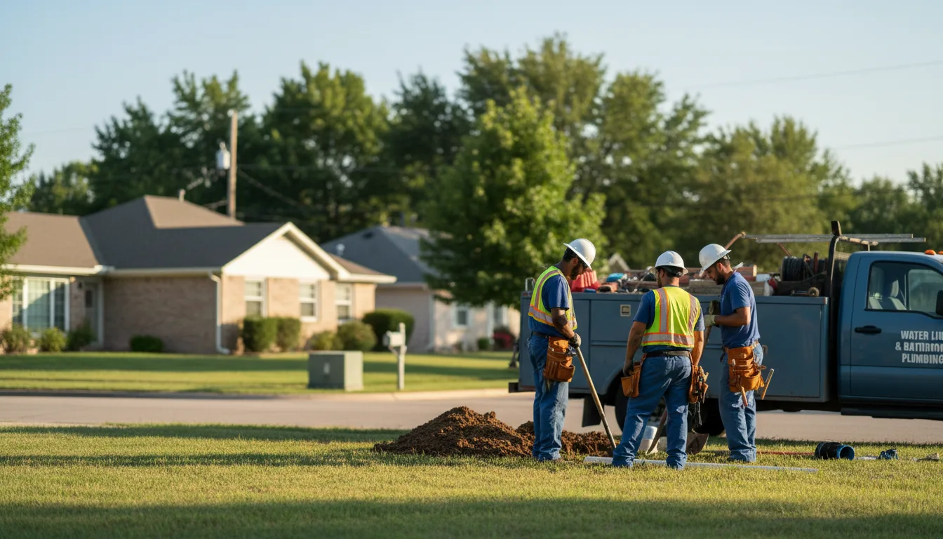 Residential water line and bathroom plumbing service in Marion, LA